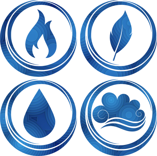 symbole air Terre eau de base Feu éléments 