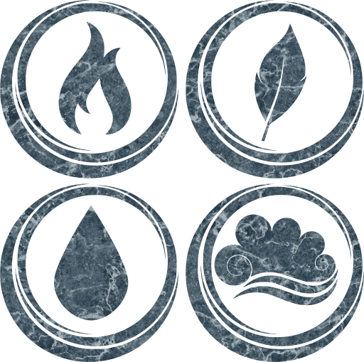 symbole air Terre eau de base Feu éléments 